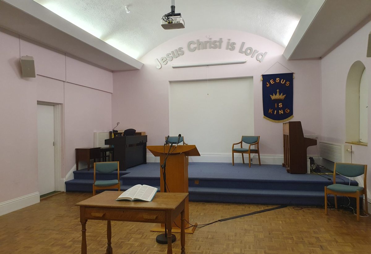 Inside our chapel at New Farm Chapel in Alresford